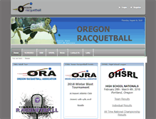 Tablet Screenshot of oregonracquetball.org